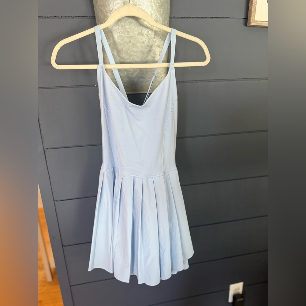 OFFLINE by aerie pleated razorback tennis skort dress xl blue